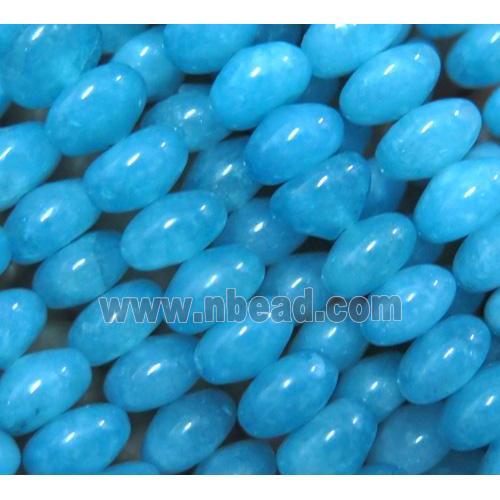 blue sponge quartz beads, rondelle, aqua, stability