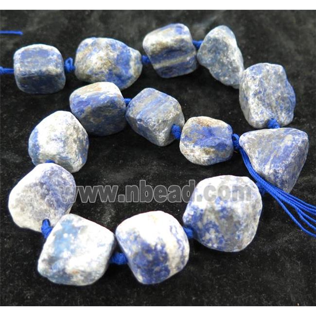 Lapis Lazuli nugget bead, freeform, blue