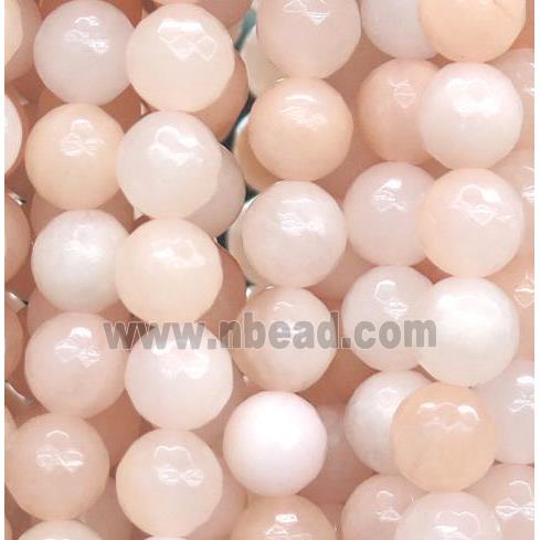 pink aventurine beads, faceted round