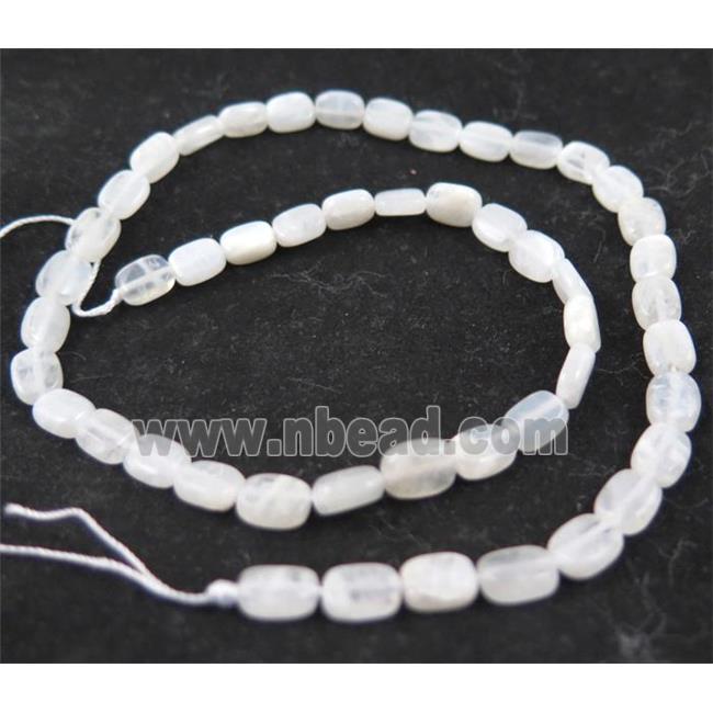 white MoonStone beads, rectangle