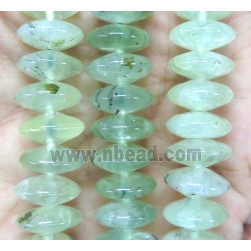green phrenite beads, rondelle