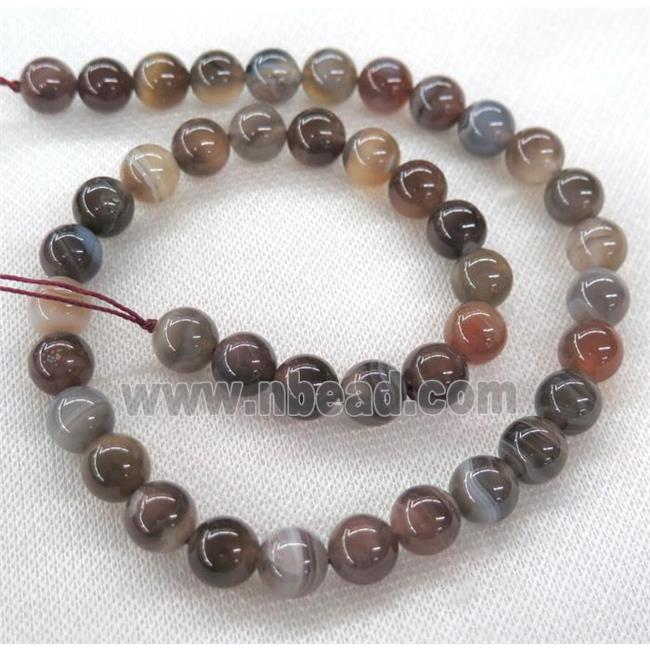 round Botswana Agate Beads