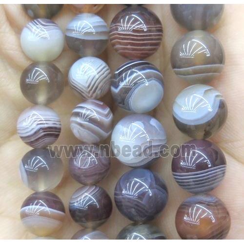 round gray Botswana Agate beads
