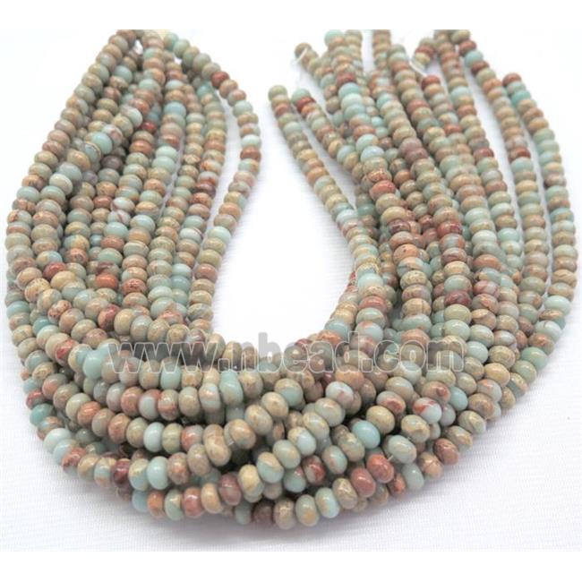 natural Imperial Jasper beads, rondelle, A grade