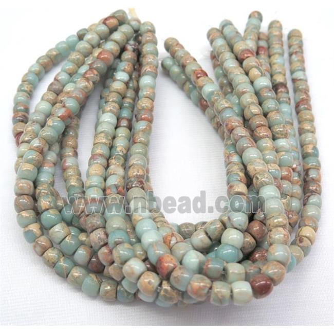 natural Imperial Jasper beads, barrel, A grade