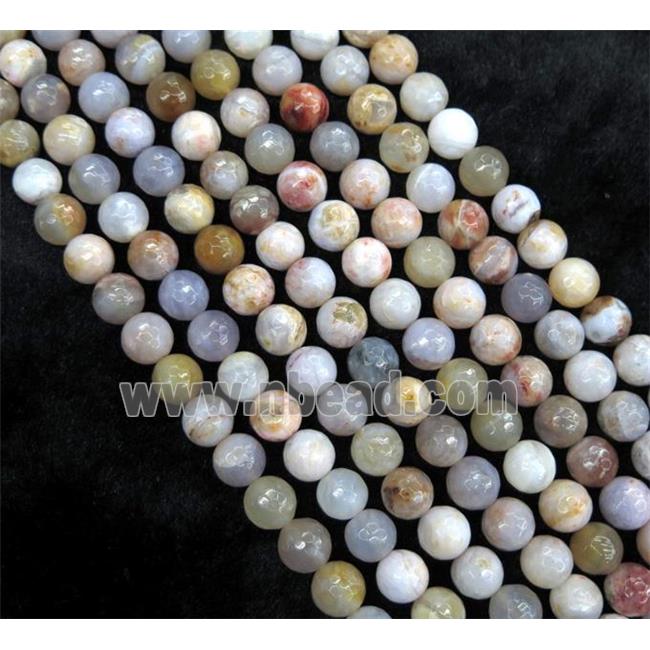 natural Australian Agate Beads, faceted round