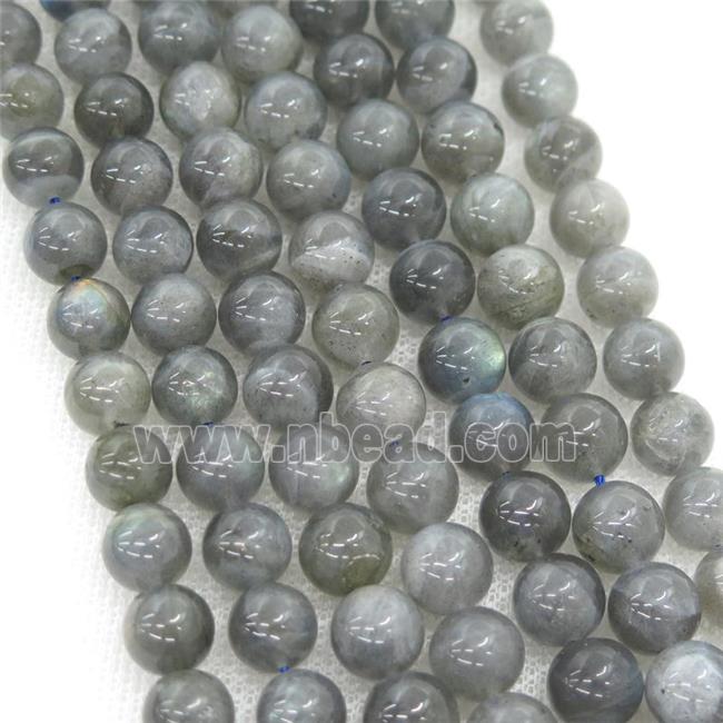 round Labradorite beads, A-grade, deep-gray