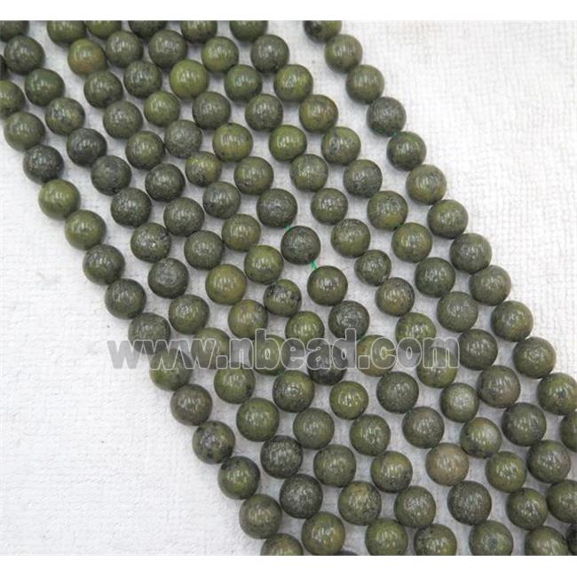 round green Epidote beads