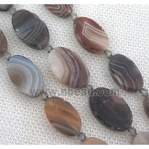 Botswana Agate oval beads, matte