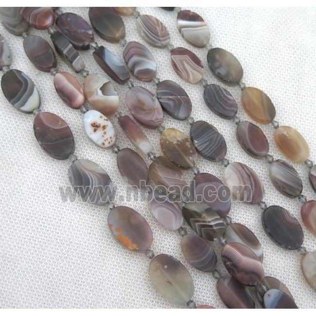Botswana Agate oval beads, matte