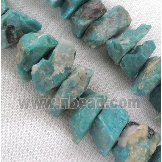 Natural Russian Amazonite Nugget Beads, rough, freeform, green