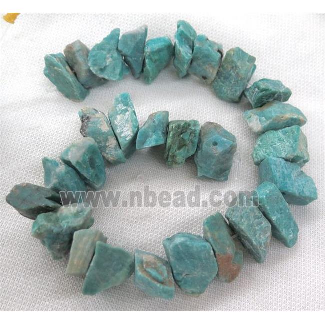Natural Russian Amazonite Nugget Beads, rough, freeform, green