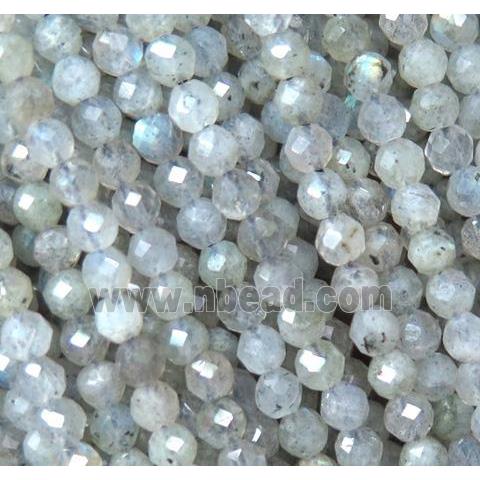 Labradorite tiny beads, faceted round