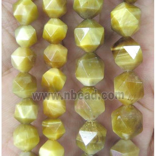 Golden Tiger eye stone ball beads, faceted round