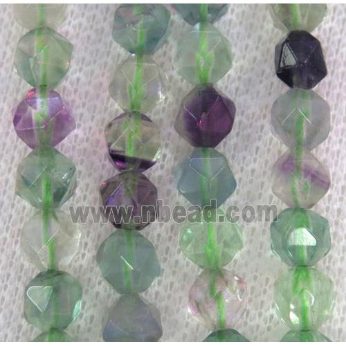 purple Fluorite Beads Ball, faceted round