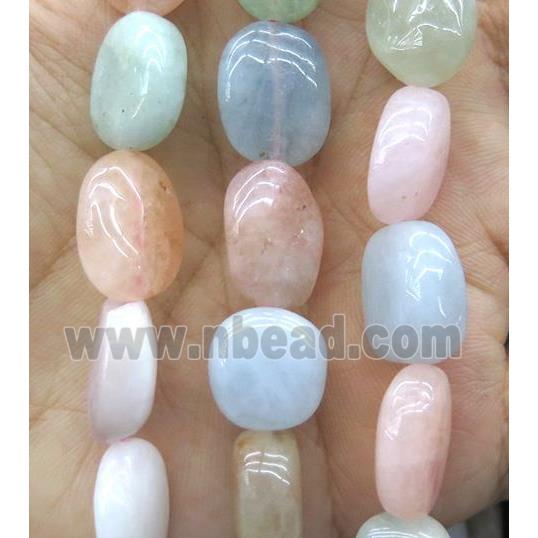multicolor Morganite beryl beads, freeform