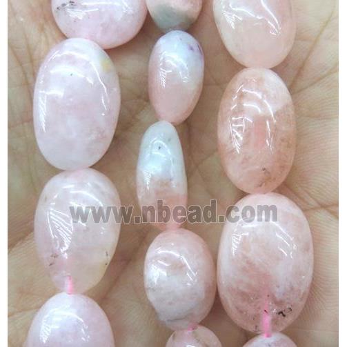 pink Morganite beads, freeform