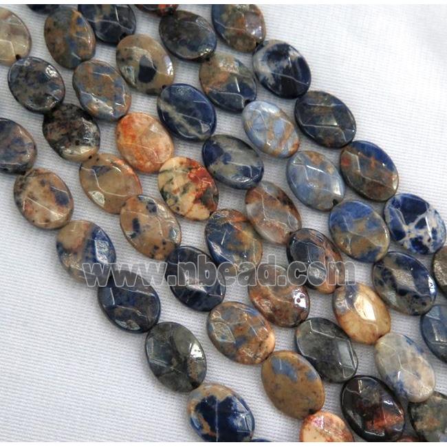 Orange Sodalite beads, faceted oval