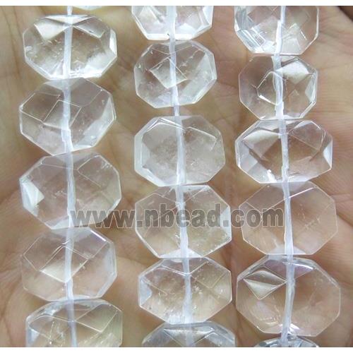 Clear Quartz bead, faceted oval