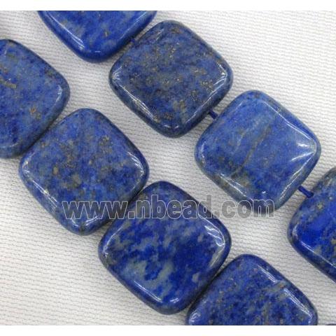 lapis lazuli beads, square, blue