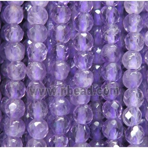 tiny Amethyst beads, faceted round