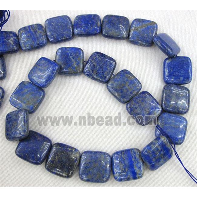 lapis lazuli beads, square, blue