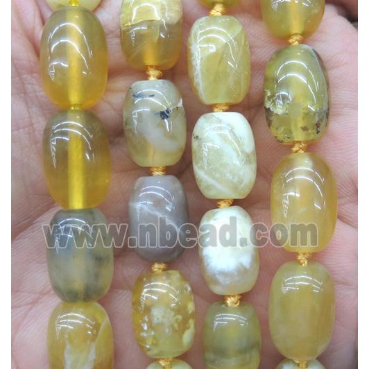 yellow Opal Jasper beads, barrel