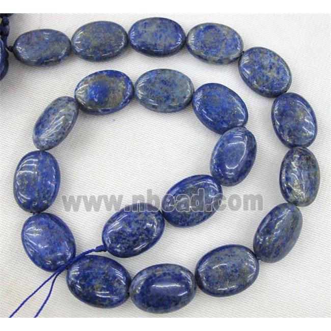lapis lazuli beads, oval, blue