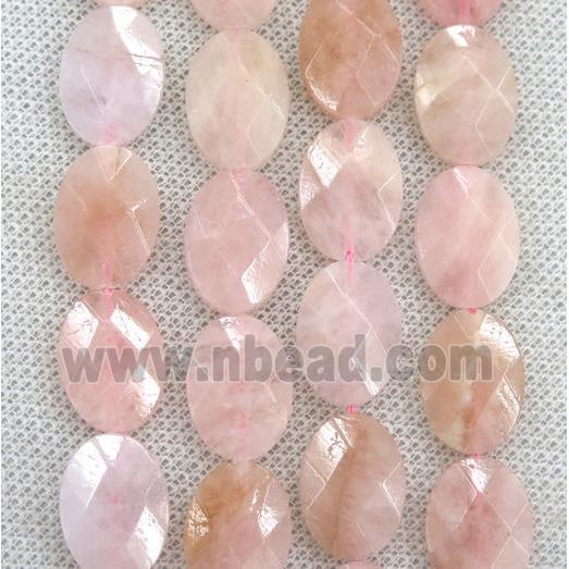 pink Morganite oval beads, faceted