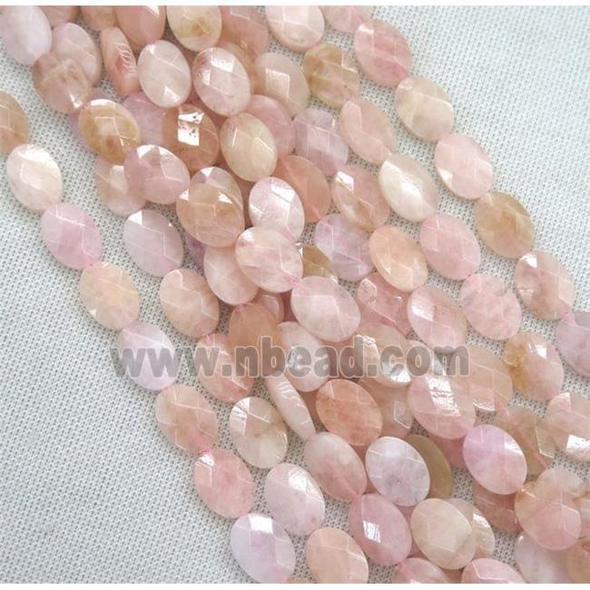 pink Morganite oval beads, faceted