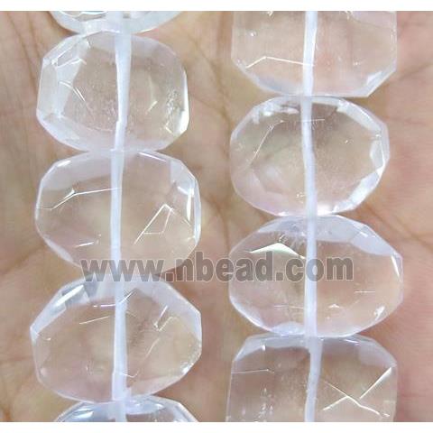 Clear Quartz beads, faceted oval