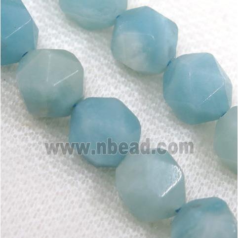 Blue Amazonite Beads Cutted Round