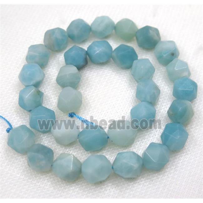 Blue Amazonite Beads Cutted Round