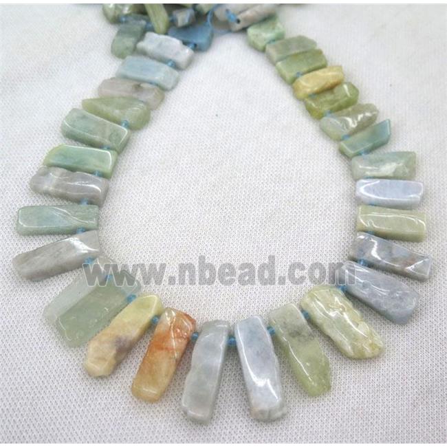 Aquamarine collar beads, stick