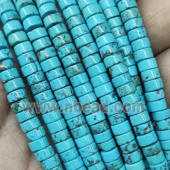 synthetic blue turquoise heishi beads
