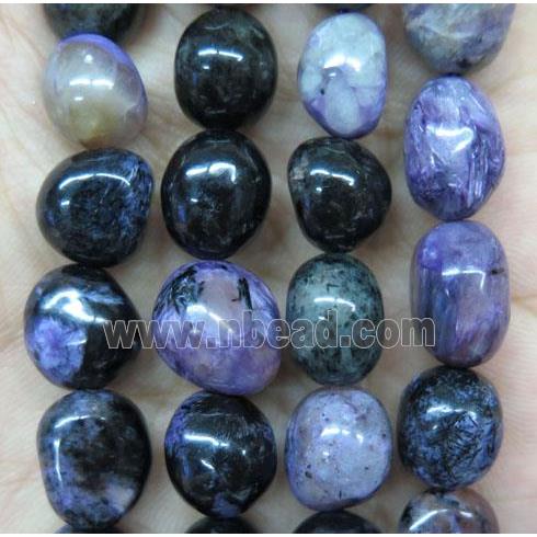 purple Charoite chips beads, freeform