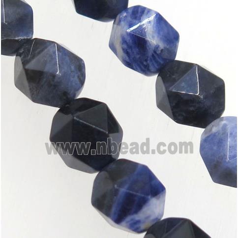 Blue Sodalite Beads Cut Round