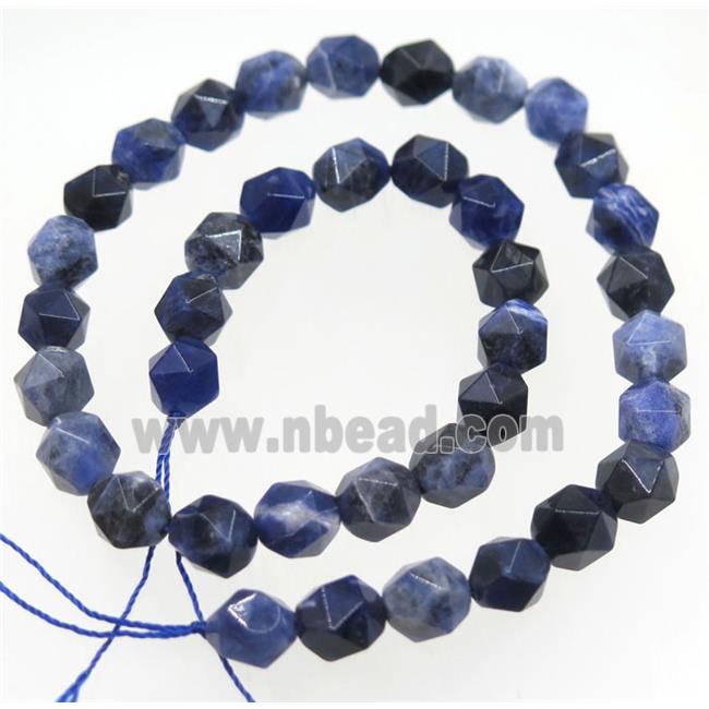 Blue Sodalite Beads Cut Round