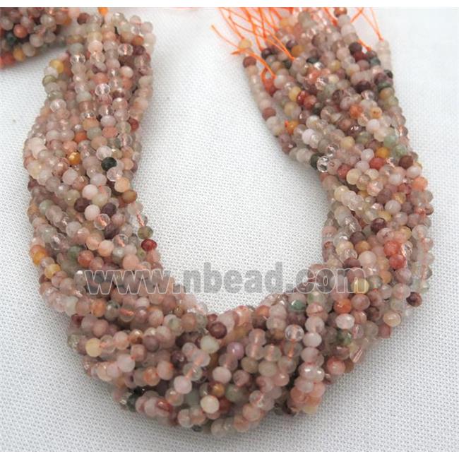 mix Rutilated Quartz beads, faceted rondelle