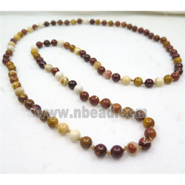 round mookaite beads knot Necklace Chain