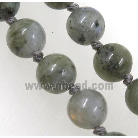 round Labradorite beads knot Necklace Chain