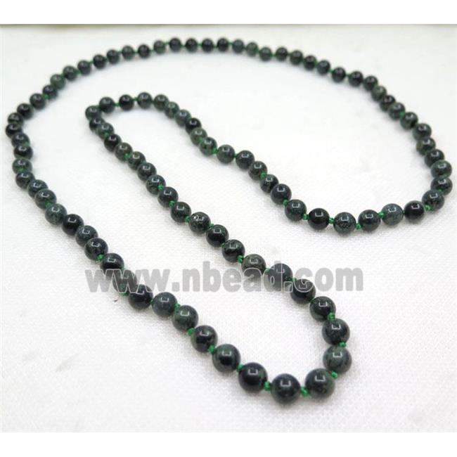 round rhyolite beads knot Necklace Chain