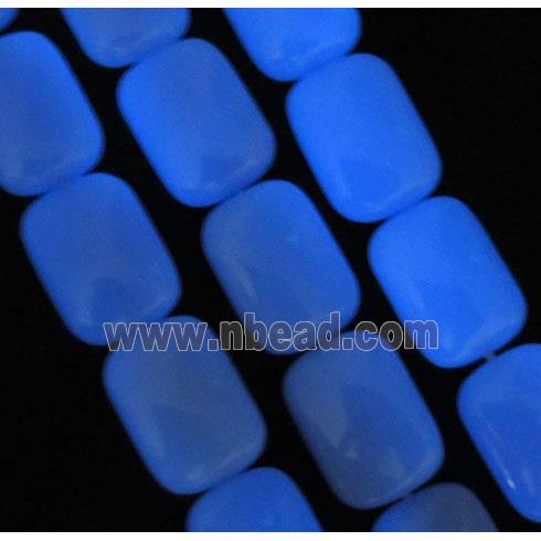 blue GlowStone rectangle beads