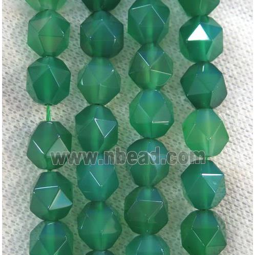 green agate beads ball, faceted round