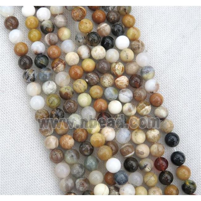 round Opal Jasper beads, multi color