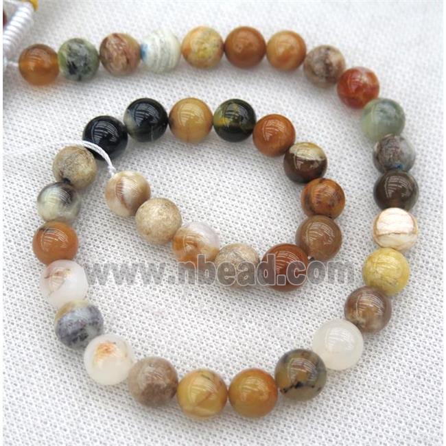 round Opal Jasper beads, multi color