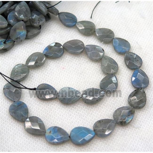 faceted Labradorite teardrop beads