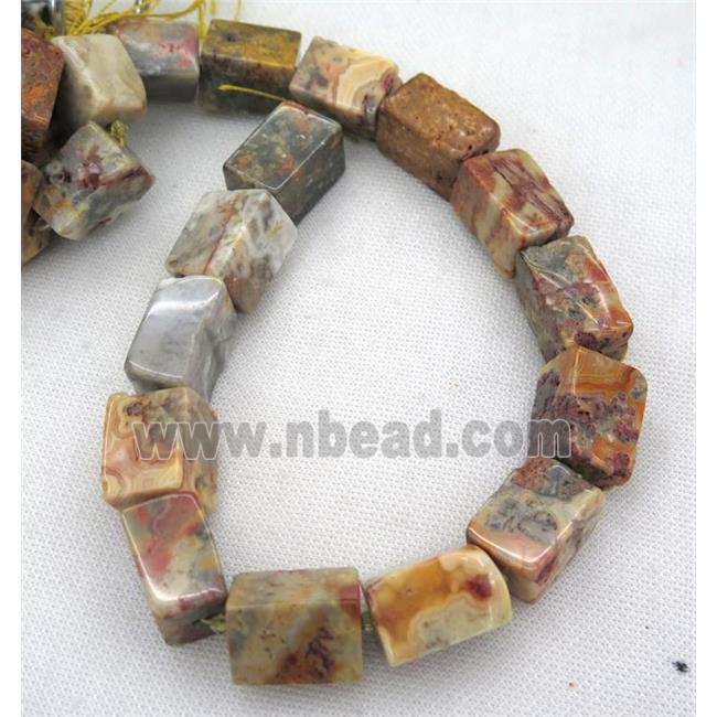 crazy agate cuboid beads