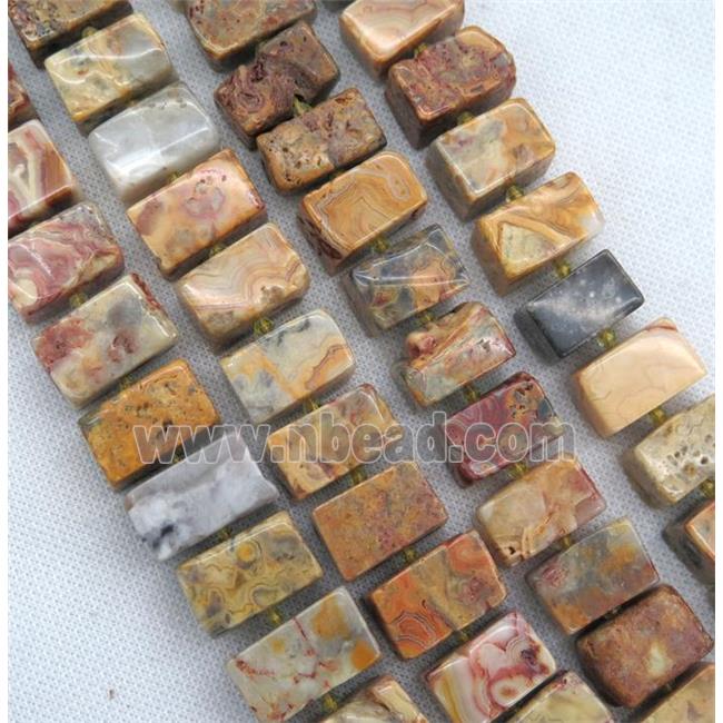 Crazy Agate beads, cuboid
