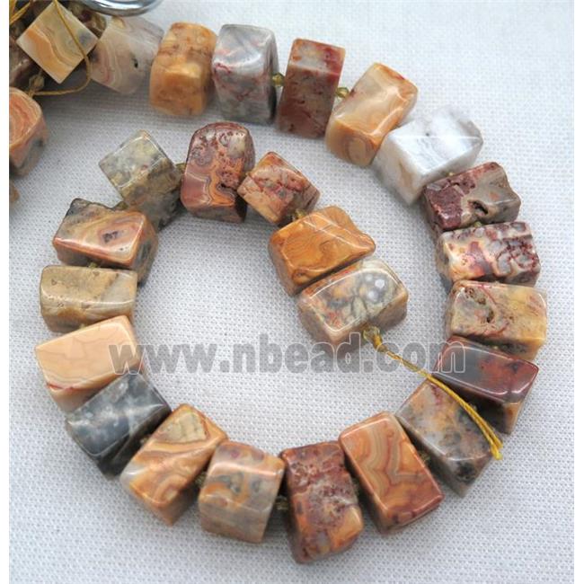 Crazy Agate beads, cuboid